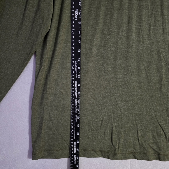 NWOT Toes On The Nose Mens Green Heathered Henley Long Sleeve Shirt Size Large - Picture 4 of 10